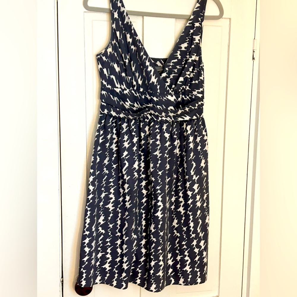 Ann Taylor silk/cotton blend summer dress w/ side zipper